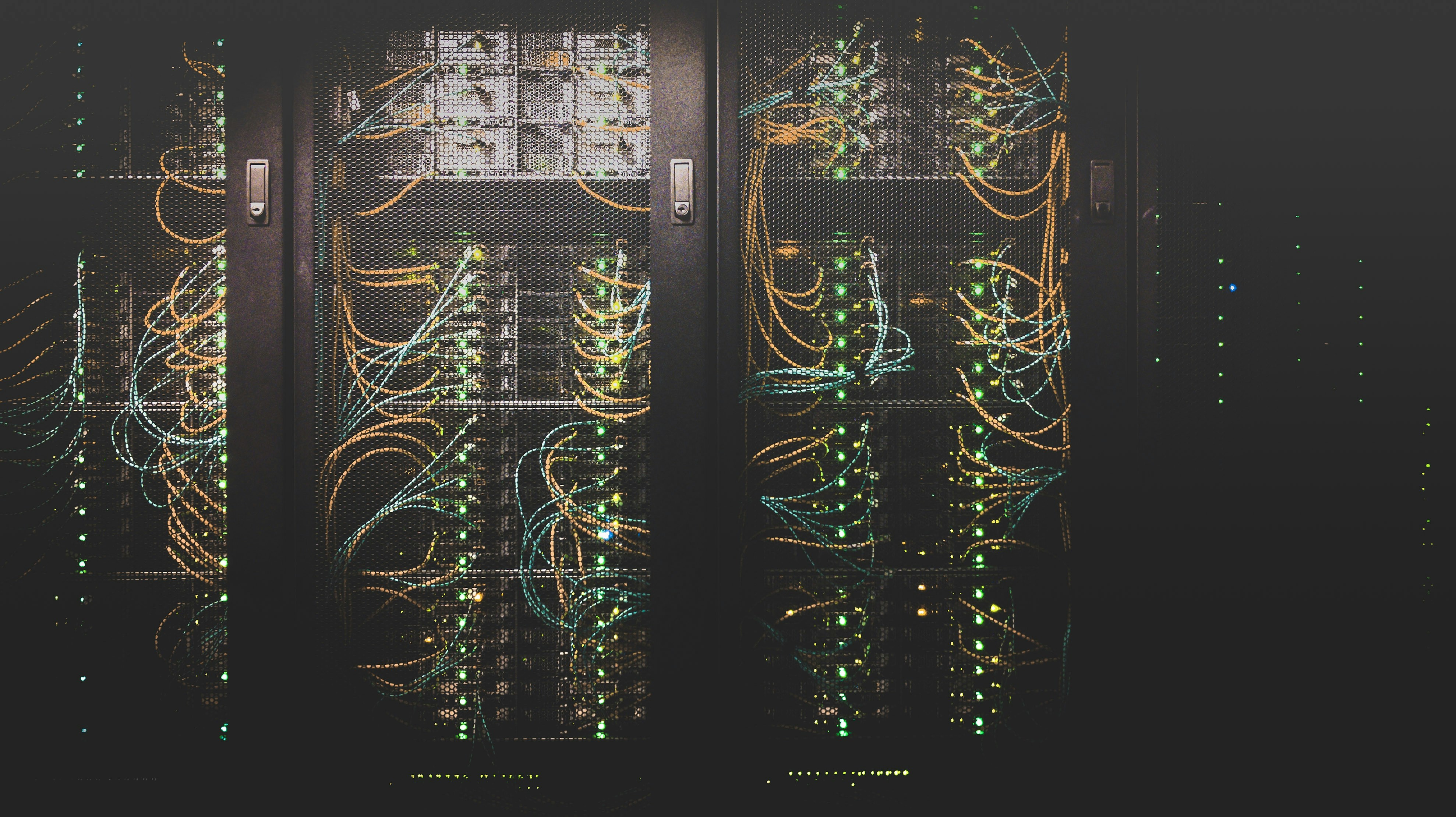 Abstract server racks and data center architecture — generic stock imagery symbolizing technology infrastructure and competition
