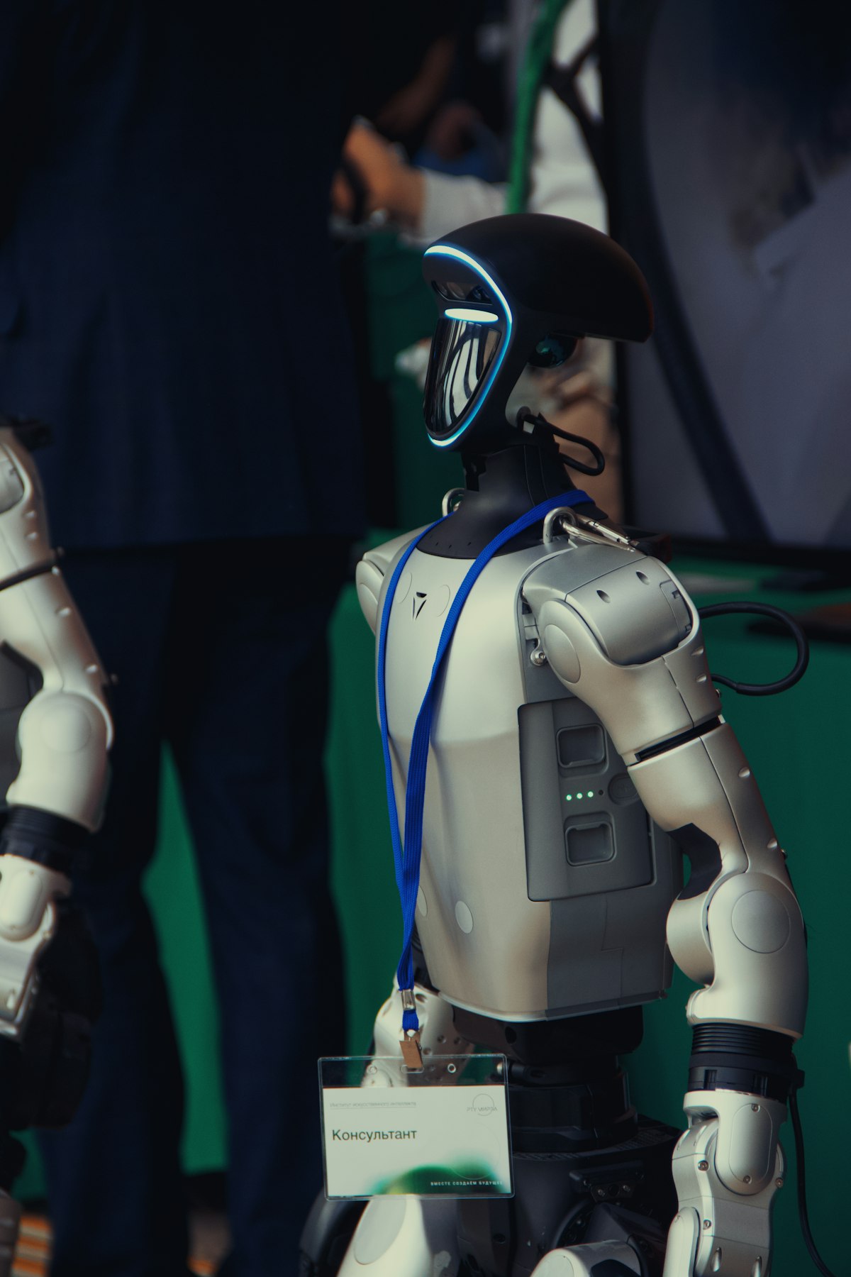 Humanoid robot at a tech expo A humanoid robot on display at a technology expo — a generic stock photo, not an illustration of the psychological manipulation described in this article