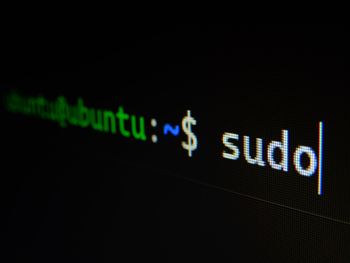 A close-up of a terminal prompt — a generic stock photo, not an actual screenshot of the npm install command or build output